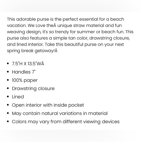 PINK LILY A Grand Break Straw Purse - Picture 3 of 8